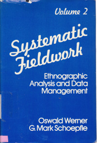 Systematic Fieldwork : ethnographic analysis and data management ; volume 2