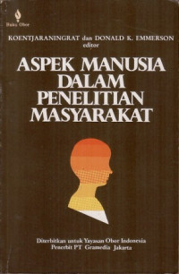 Aspek Manusia dalam Penelitian Masyarakat