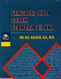 Pendapat Ahli Dalam Perkara Pidana