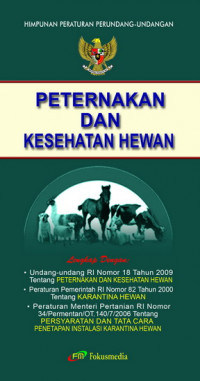 Himpunan Peraturan Perundang-Undangan Peternakan dan Kesehatan Hewan