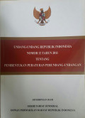 Undang-Undang Republik Indonesia Nomor 12 Tahun 2011 Tentang Pembentukan Peraturan PerUndang-Undangan