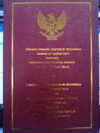 Undang-Undang Republik Indonesia Nomor 27 Tahun 2007 Tentang Pengelolaan Wilayah Pesisir dan Pulau-Pulau Kecil